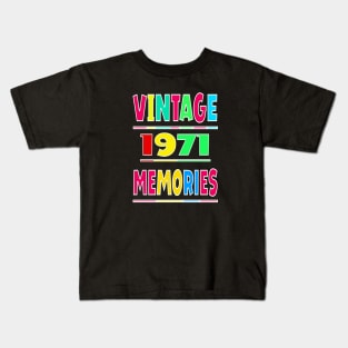Vintage 1971 Memories Kids T-Shirt